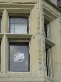Window detail at back of Hatley Castle